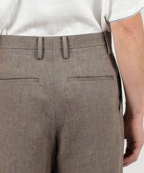 TOMORROWLAND / トゥモローランド スラックス・ドレスパンツ | リネン ヘリンボーン 1プリーツテーパードスラックス | 詳細6