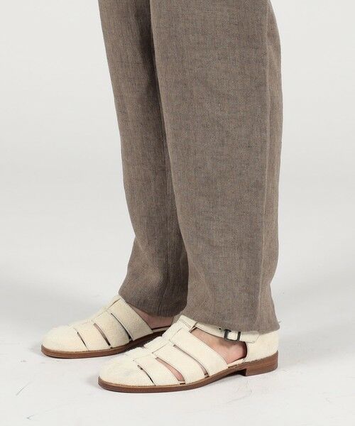 TOMORROWLAND / トゥモローランド スラックス・ドレスパンツ | リネン ヘリンボーン 1プリーツテーパードスラックス | 詳細8
