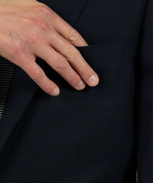 TOMORROWLAND / トゥモローランド テーラードジャケット | Super120'sウールポリエステル ホップサック シングルブレステッド2Bジャケット | 詳細9