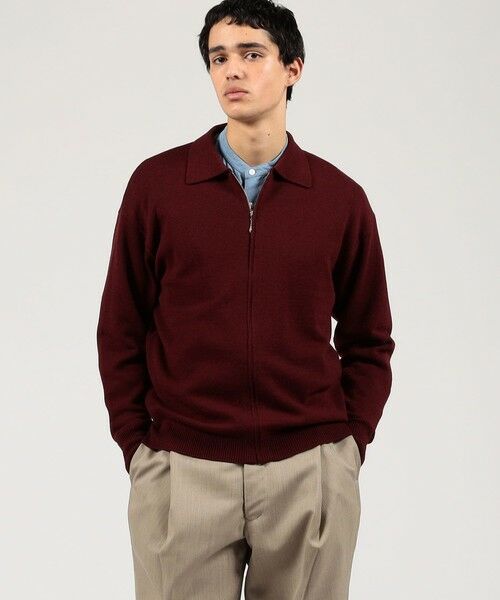 TOMORROWLAND / トゥモローランド ニット・セーター | HAVERSACK ATTIRE ウール ポロカラー ジップアップニット | 詳細1