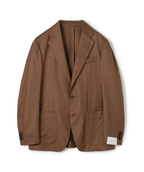 TOMORROWLAND/トゥモローランド CARUSO BUTTERFLY JK ウールシングルブレステッド 2Bジャケット 45 ブラウン 48 TOMORROWLAND/トゥモローランド CARUSO BUTTERFLY JK ウールシングルブレステッド 2Bジャケット 45 ブラウン 48
