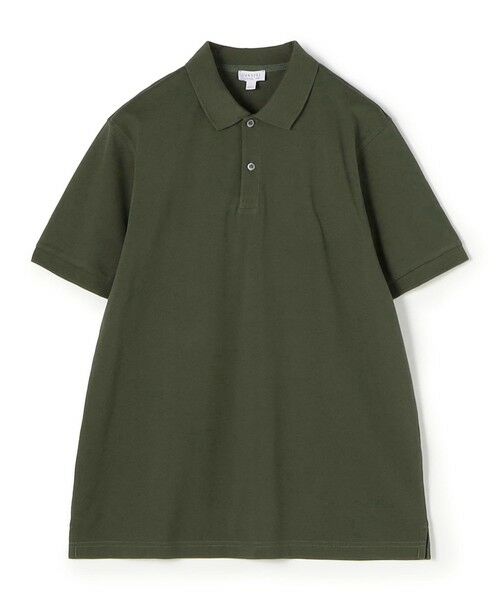 TOMORROWLAND/トゥモローランド SUNSPELコットン ピケポロシャツ 55 Pine Green XL