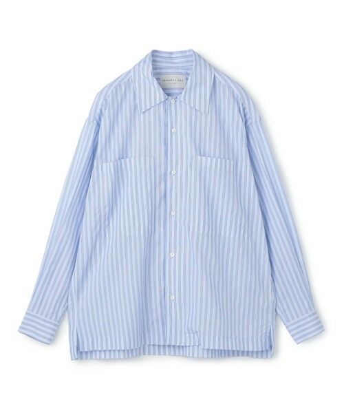 TOMORROWLAND / トゥモローランド シャツ・ブラウス | コットンストライプ ダブルポケットシャツ(64 ブルー系)