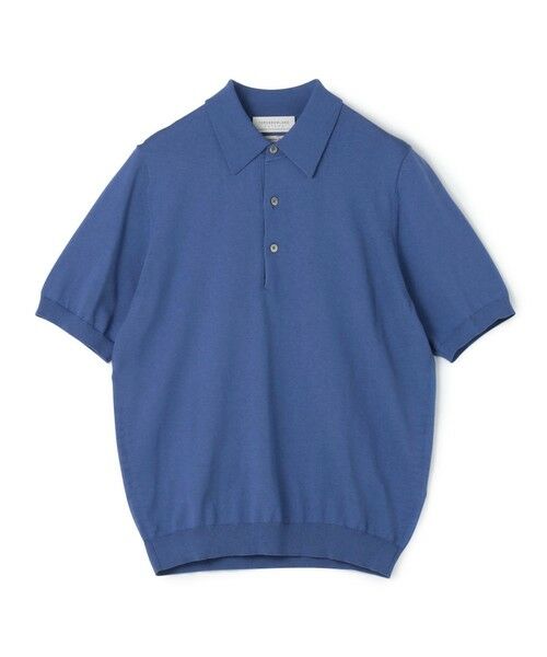 TOMORROWLAND/トゥモローランド TOMORROWLAND tricot シルクコットン ニットポロシャツ SESIA 67 ブルー L TOMORROWLAND/トゥモローランド TOMORROWLAND tricot シルクコットン ニットポロシャツ SESIA 67 ブルー L