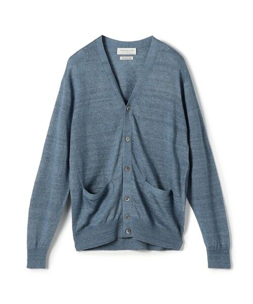TOMORROWLAND/トゥモローランド TOMORROWLAND tricot ティントリネン Vネックカーディガン 63 ブルー L TOMORROWLAND/トゥモローランド TOMORROWLAND tricot ティントリネン Vネックカーディガン 63 ブルー L