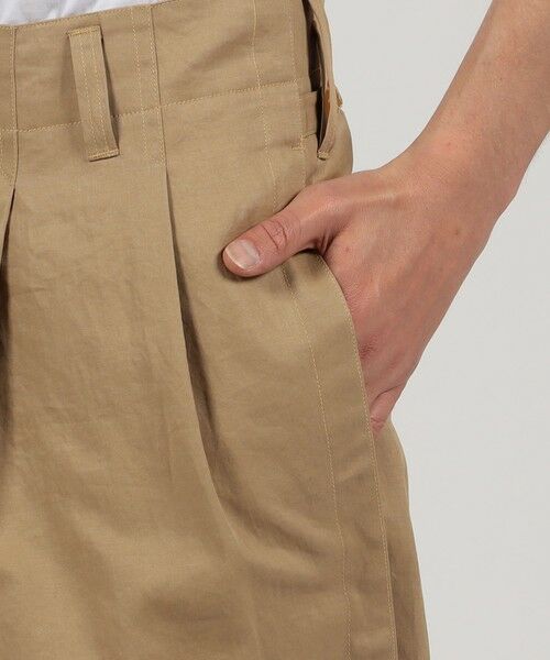 TOMORROWLAND / トゥモローランド チノ・ワークパンツ | リネンコットン 2プリーツ ワイドパンツ | 詳細7