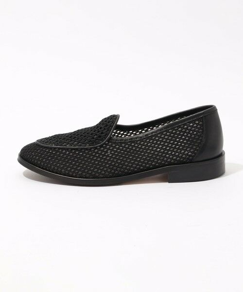 SOLOVIERE JACQUE NEW レザーメッシュ スリッポン （フラット