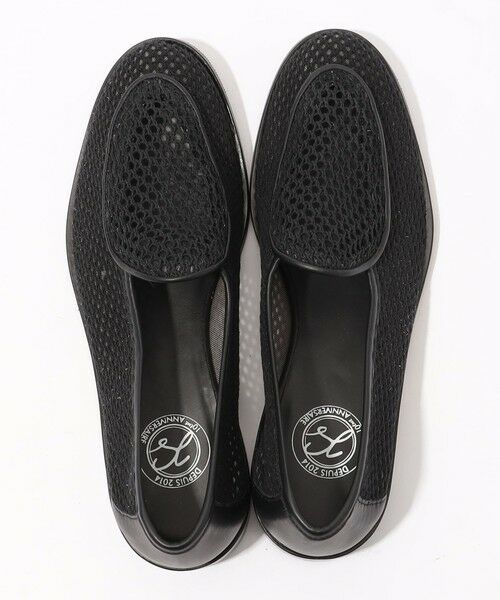 SOLOVIERE JACQUE NEW レザーメッシュ スリッポン （フラット