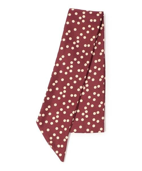 TOMORROWLAND/トゥモローランド TOMORROWLAND ランダムドット シルクスカーフ 46 ブラウン系 F