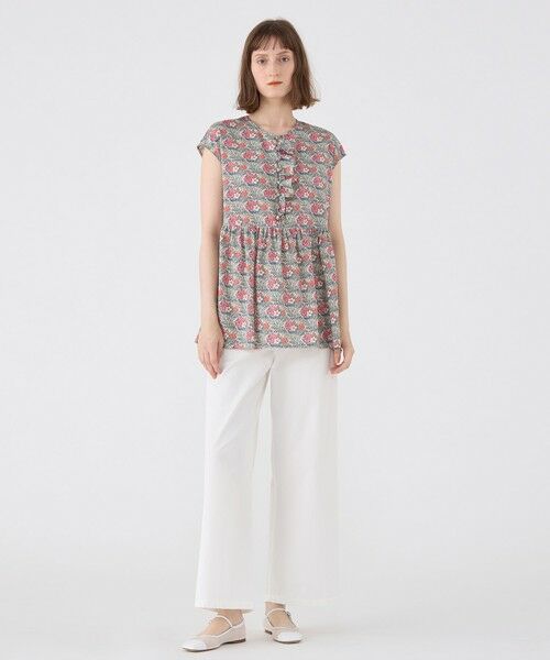 TOMORROWLAND / トゥモローランド シャツ・ブラウス | レーヨンプリント アシンメトリーフリルブラウス | 詳細1