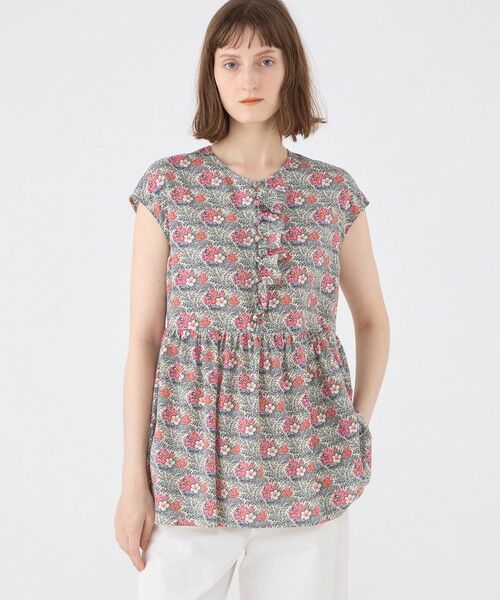 TOMORROWLAND / トゥモローランド シャツ・ブラウス | レーヨンプリント アシンメトリーフリルブラウス | 詳細2