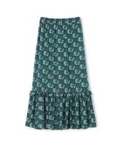 TOMORROWLAND / トゥモローランド ロング・マキシ丈スカート | レーヨンプリント ティアードフリルスカート