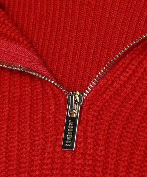 JACQUEMUS【関税送料込】プラル ロゴ リブニット トップス セール】 JACQUEMUS LA MAILLE RISOUL ハーフジップニット