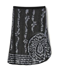 TOMORROWLAND / トゥモローランド ミニ・ひざ丈スカート | BODE スパンコールエンブロイダリー アシンメトリースカート