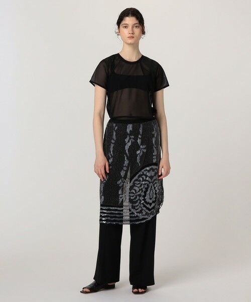 TOMORROWLAND / トゥモローランド ミニ・ひざ丈スカート | BODE スパンコールエンブロイダリー アシンメトリースカート | 詳細1