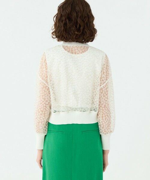 TOMORROWLAND / トゥモローランド カーディガン・ボレロ | チュールエンブロイダリー レースショートカーディガン | 詳細4
