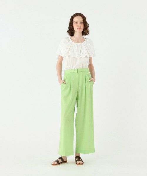 TOMORROWLAND - 【バーニーズNY】新品！自宅試着のみ！クロシェレースブラウス セール】 レースコンビ ラッフルフレアブラウス （シャツ
