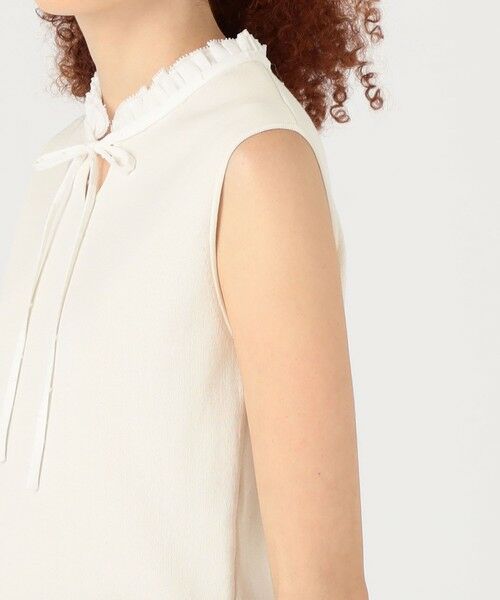 TOMORROWLAND / トゥモローランド ニット・セーター | マテリアルコンビ フリルカラーノースリーブプルオーバー | 詳細7