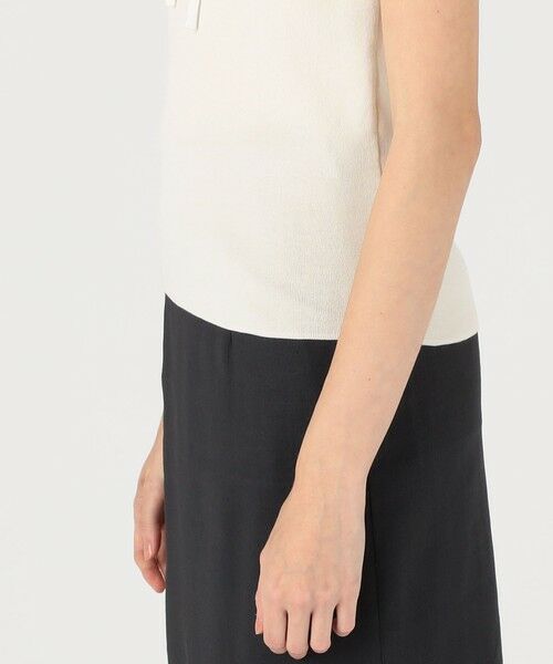 TOMORROWLAND / トゥモローランド ニット・セーター | マテリアルコンビ フリルカラーノースリーブプルオーバー | 詳細8