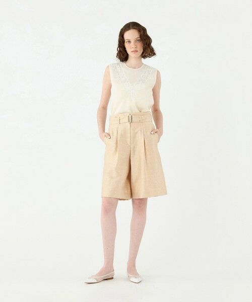 TOMORROWLAND / トゥモローランド ニット・セーター | レーステープコンビ ノースリーブプルオーバー | 詳細9