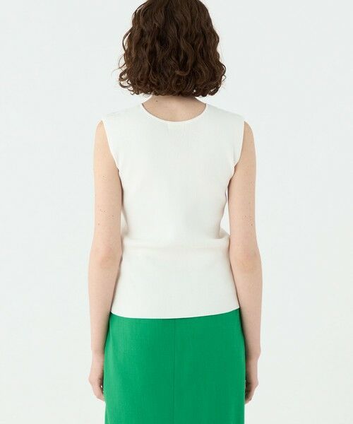 TOMORROWLAND / トゥモローランド ニット・セーター | ポリエステルコットンリブ ノースリーブプルオーバー | 詳細4