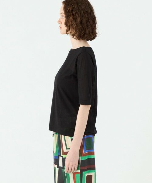 TOMORROWLAND / トゥモローランド Tシャツ | シアーコンパクトジャージー ボートネックプルオーバー | 詳細3