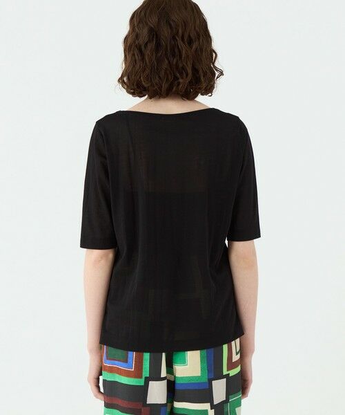 TOMORROWLAND / トゥモローランド Tシャツ | シアーコンパクトジャージー ボートネックプルオーバー | 詳細4