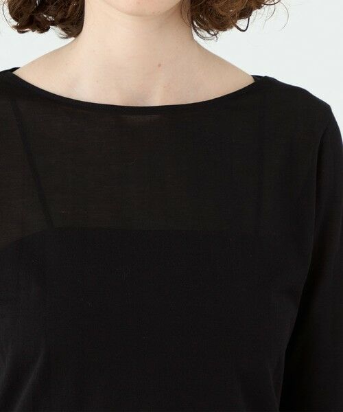 TOMORROWLAND / トゥモローランド Tシャツ | シアーコンパクトジャージー ボートネックプルオーバー | 詳細5