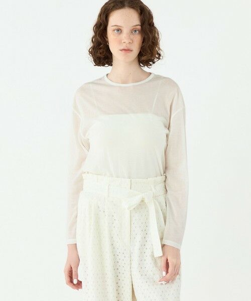 TOMORROWLAND / トゥモローランド Tシャツ | シアーコンパクトジャージー ロングスリーブプルオーバー | 詳細9