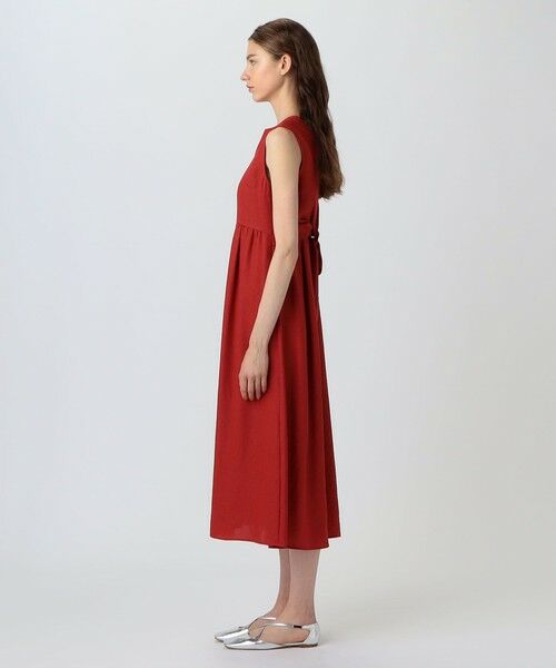 新品未使用　tomber du ciel バックリボンワンピース　グリーン URBAN RESEARCH ROSSO｜バックリボンジャガードフォルム