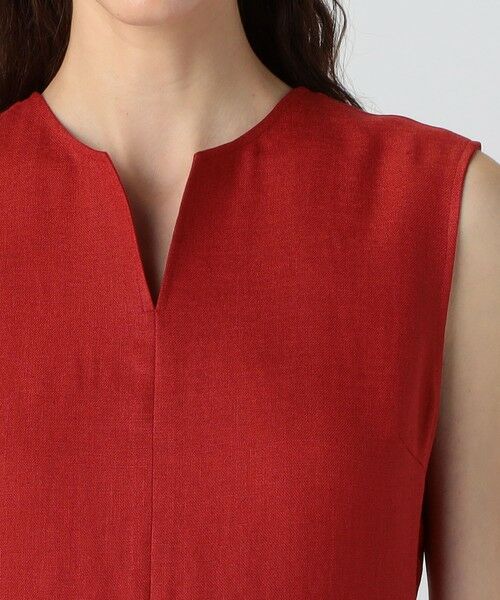 TOMORROWLAND / トゥモローランド ミニ丈・ひざ丈ワンピース | ライトクリアスラブ バックリボンワンピース | 詳細4