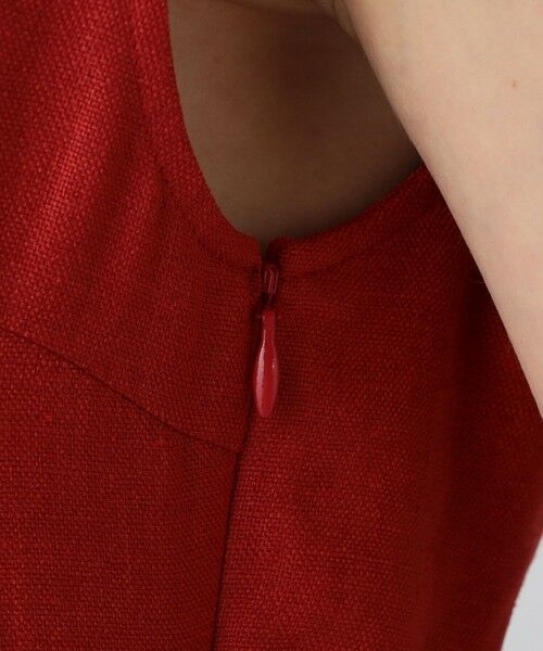 TOMORROWLAND / トゥモローランド ミニ丈・ひざ丈ワンピース | ライトクリアスラブ バックリボンワンピース | 詳細7