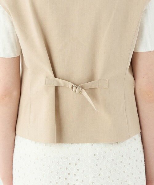 TOMORROWLAND / トゥモローランド ベスト | トリアセテートリネンストレッチ キャップスリーブジレ | 詳細10