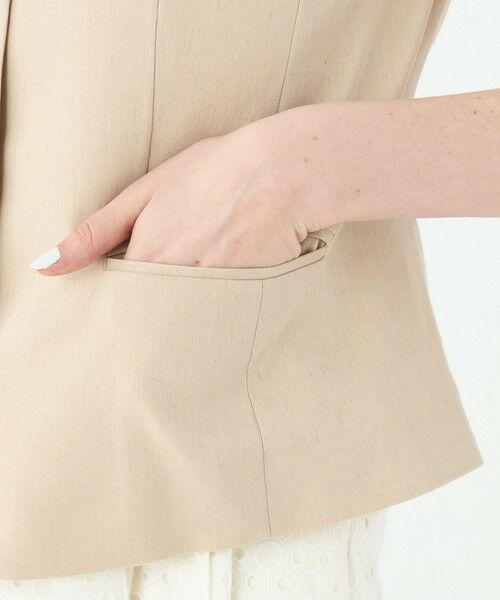 TOMORROWLAND / トゥモローランド ベスト | トリアセテートリネンストレッチ キャップスリーブジレ | 詳細8