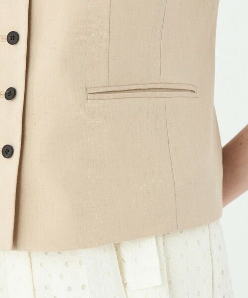 TOMORROWLAND / トゥモローランド ベスト | トリアセテートリネンストレッチ キャップスリーブジレ | 詳細9