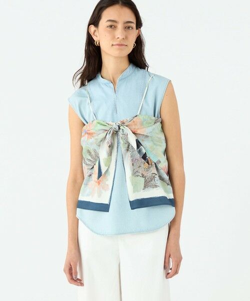 TOMORROWLAND / トゥモローランド キャミソール・チューブトップ | スカーフプリント キャミソールブラウス | 詳細11