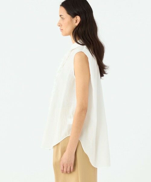 TOMORROWLAND / トゥモローランド シャツ・ブラウス | テンセルリヨセルローン フロントフリルブラウス | 詳細3