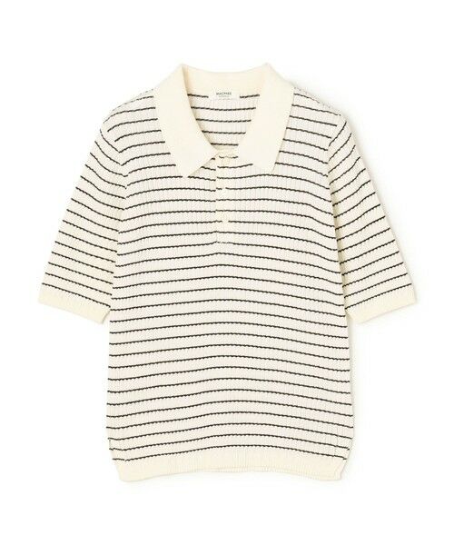 TOMORROWLAND / トゥモローランド ニット・セーター | コットンナイロンケーブル ポロプルオーバー（62 ネイビー系）