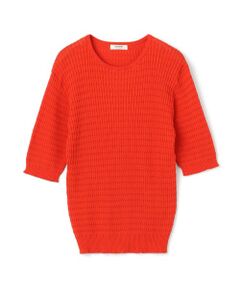 TOMORROWLAND / トゥモローランド ニット・セーター | コットンナイロンケーブル ハーフスリーブプルオーバー