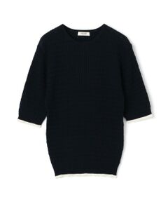 TOMORROWLAND / トゥモローランド ニット・セーター | コットンナイロンケーブル ハーフスリーブプルオーバー