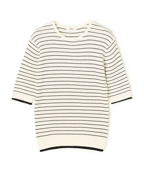 TOMORROWLAND / トゥモローランド ニット・セーター | コットンナイロンケーブル ハーフスリーブプルオーバー（62 ネイビー系）