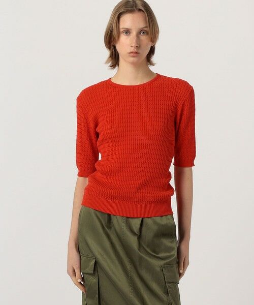 TOMORROWLAND / トゥモローランド ニット・セーター | コットンナイロンケーブル ハーフスリーブプルオーバー | 詳細2