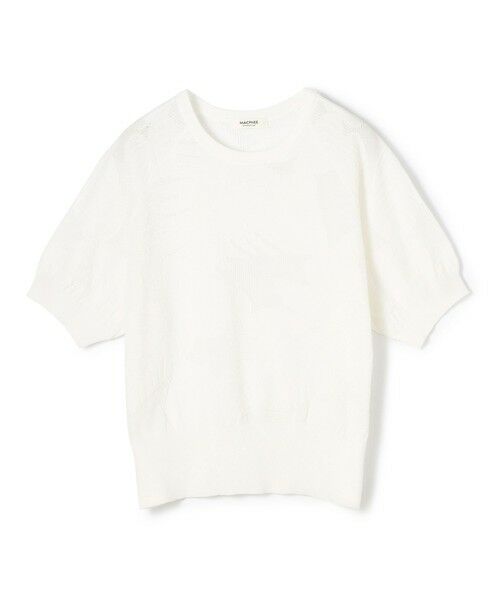 ボタニカルメッシュ ハーフスリーブプルオーバー （ニット
