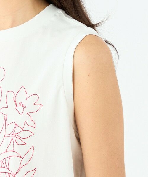 TOMORROWLAND / トゥモローランド タンクトップ | ボタニカルエンブロイダリー ノースリーブプルオーバー | 詳細7