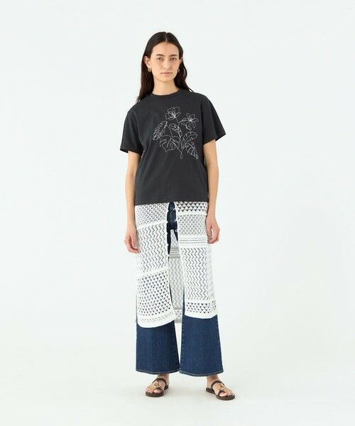 TOMORROWLAND / トゥモローランド Tシャツ | ボタニカルエンブロイダリー ハーフスリーブTシャツ | 詳細1