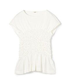 TOMORROWLAND / トゥモローランド Tシャツ | フリルコンビ クルーネックプルオーバー