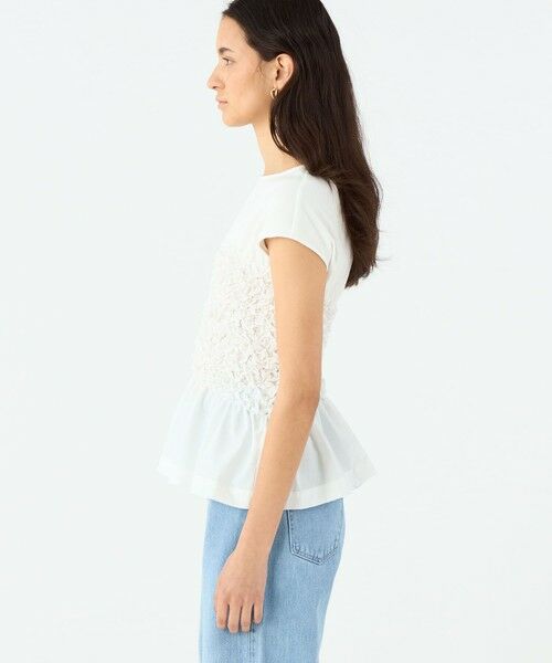 TOMORROWLAND / トゥモローランド Tシャツ | フリルコンビ クルーネックプルオーバー | 詳細3