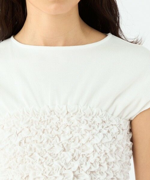 TOMORROWLAND / トゥモローランド Tシャツ | フリルコンビ クルーネックプルオーバー | 詳細5