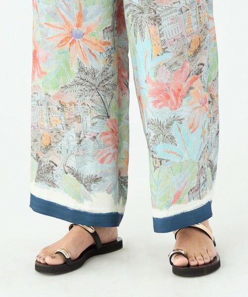 スカーフプリント イージーストレートパンツ （その他パンツ