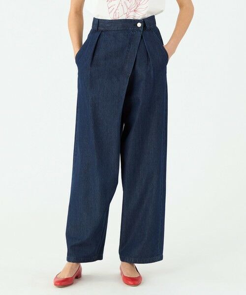 TOMORROWLAND / トゥモローランド デニムパンツ | コットンセルロースデニム アシンメトリータックパンツ | 詳細2